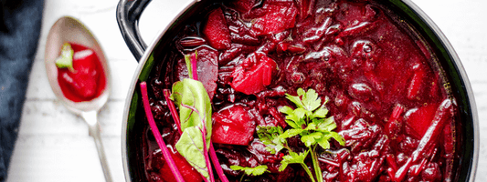 Lightly spiced beetroot hummus